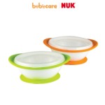 NUK (1080)-Bộ 2 Bát Ăn Chống Đổ (Có Nắp)